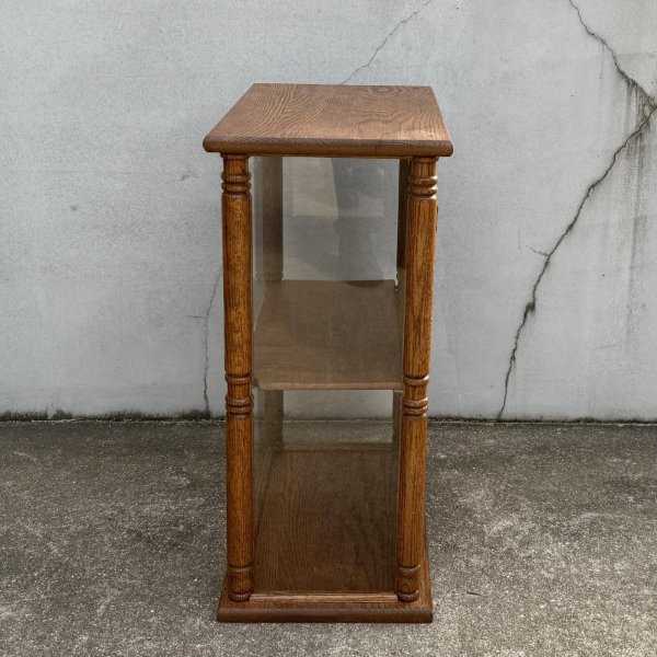 画像4: VINTAGE ANTIQUE WOODEN SHOWCASE ヴィンテージアンティーク ショーケース ガラスケース / ディスプレイケース カウンターケース ウッド 木製 卓上 薬屋 陳列 店舗什器 アメリカ (4)