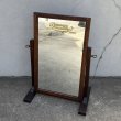 画像1: VINTAGE ANTIQUE STAND MIRROR QUEEN QUALITY SHOE ヴィンテージ アンティーク 鏡 ミラー スタンドミラー  /  アドバタイジング 企業物 ウッド 木製 置き型 靴屋 店舗什器 アメリカ  (1)