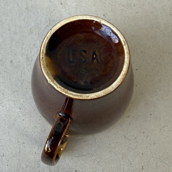 画像6: VINTAGE ANTIQUE POTTERY MUGCUP ヴィンテージ アンティーク マグカップ ブラウンドリップグレーズ コップ 食器 陶器 / コーヒーカップ ブラウン 茶色 カフェ 喫茶店 店舗什器 アメリカ o (6)