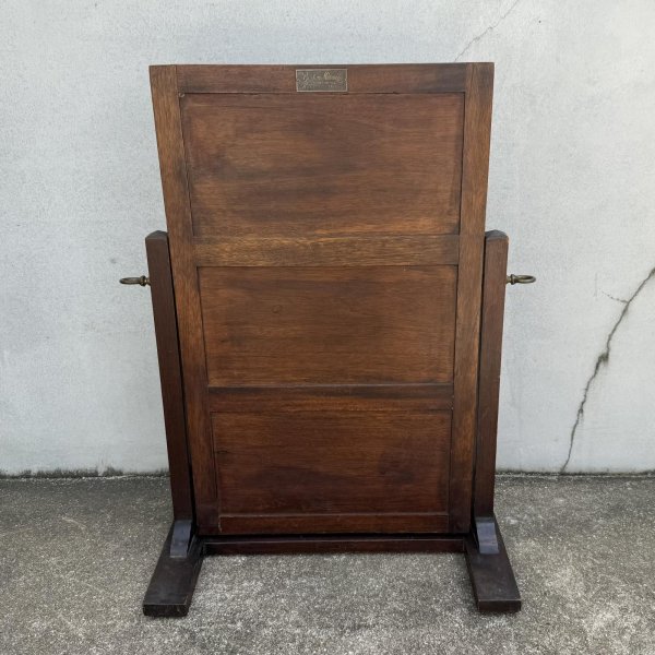 画像2: VINTAGE ANTIQUE STAND MIRROR QUEEN QUALITY SHOE ヴィンテージ アンティーク 鏡 ミラー スタンドミラー  /  アドバタイジング 企業物 ウッド 木製 置き型 靴屋 店舗什器 アメリカ  (2)