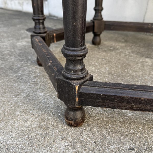画像8: VINTAGE ANTIQUE TABLE ヴィンテージ アンティーク  テーブル / サイドテーブル コーヒーテーブル ゲーム 家具 ウッド 木製 六角形 店舗什器 アメリカ  (8)