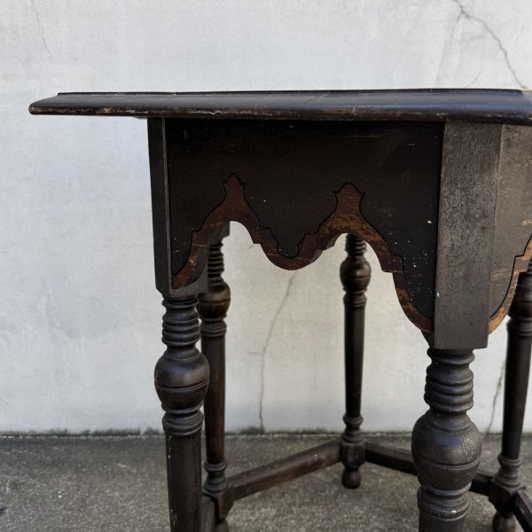 画像6: VINTAGE ANTIQUE TABLE ヴィンテージ アンティーク  テーブル / サイドテーブル コーヒーテーブル ゲーム 家具 ウッド 木製 六角形 店舗什器 アメリカ  (6)