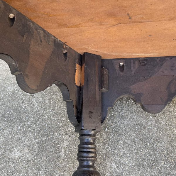 画像10: VINTAGE ANTIQUE TABLE ヴィンテージ アンティーク  テーブル / サイドテーブル コーヒーテーブル ゲーム 家具 ウッド 木製 六角形 店舗什器 アメリカ  (10)