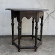 画像3: VINTAGE ANTIQUE TABLE ヴィンテージ アンティーク  テーブル / サイドテーブル コーヒーテーブル ゲーム 家具 ウッド 木製 六角形 店舗什器 アメリカ  (3)