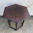 画像5: VINTAGE ANTIQUE TABLE ヴィンテージ アンティーク  テーブル / サイドテーブル コーヒーテーブル ゲーム 家具 ウッド 木製 六角形 店舗什器 アメリカ  (5)