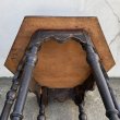画像9: VINTAGE ANTIQUE TABLE ヴィンテージ アンティーク  テーブル / サイドテーブル コーヒーテーブル ゲーム 家具 ウッド 木製 六角形 店舗什器 アメリカ  (9)