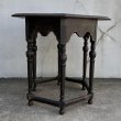 画像4: VINTAGE ANTIQUE TABLE ヴィンテージ アンティーク  テーブル / サイドテーブル コーヒーテーブル ゲーム 家具 ウッド 木製 六角形 店舗什器 アメリカ  (4)
