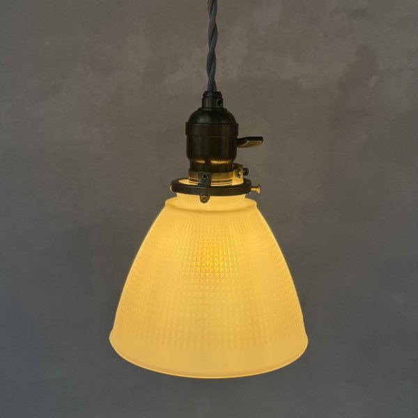 画像9: VINTAGE ANTIQUE LAMP ヴィンテージ アンティーク 吊り下げランプ 天井照明 / シーリングライト ペンダントライト ミルクガラス ガラスシェード E26 店舗什器 アメリカ (2) (9)