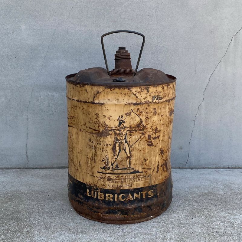VINTAGE LUBRICANTS OIL缶 ヴィンテージ オイル缶 アメリカ / アドバタイジング ドラム缶 インディアン ガレージ