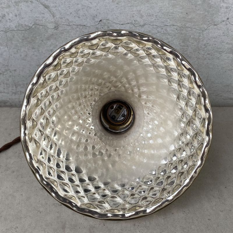 VINTAGE ANTIQUE MERCURY GLASS SHADE HUBBELL ヴィンテージ