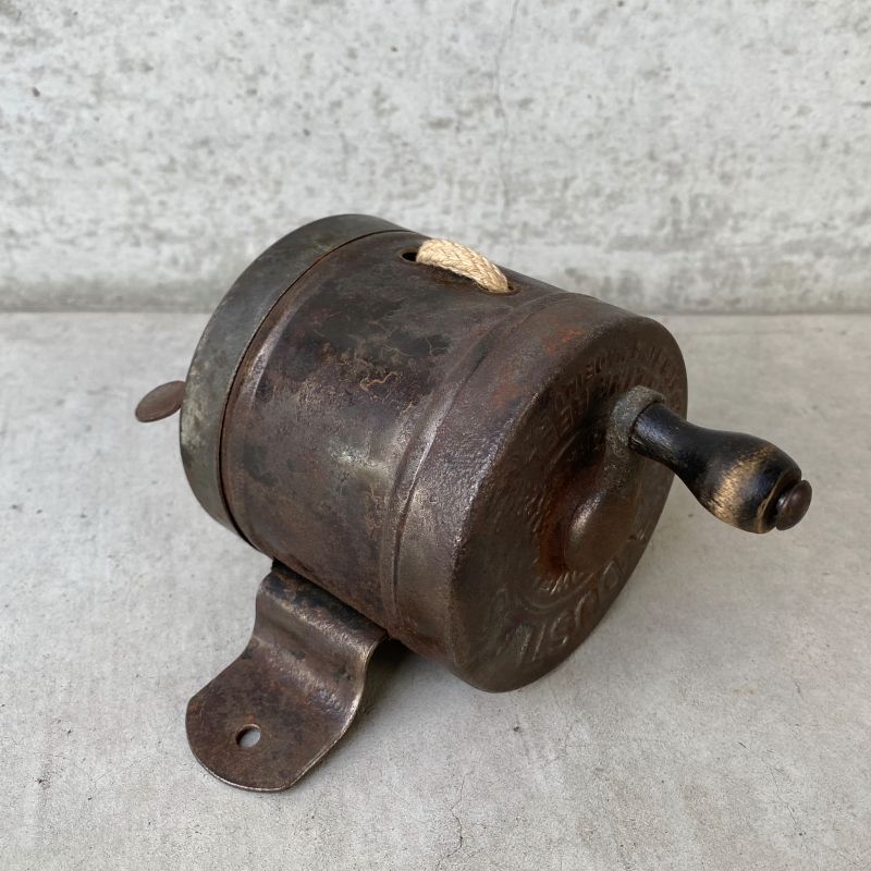 VINTAGE ANTIQUE DUSTLESS WOOD HANDLE CLOTHES LINE REEL ヴィンテージ アンティーク  クロスラインリール 洗濯紐 アメリカ / ディスプレイ 店舗什器 USA