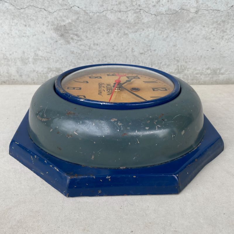 VINTAGE ANTIQUE MODERN ELECTRIC TIMES WALL CLOCK ヴィンテージ