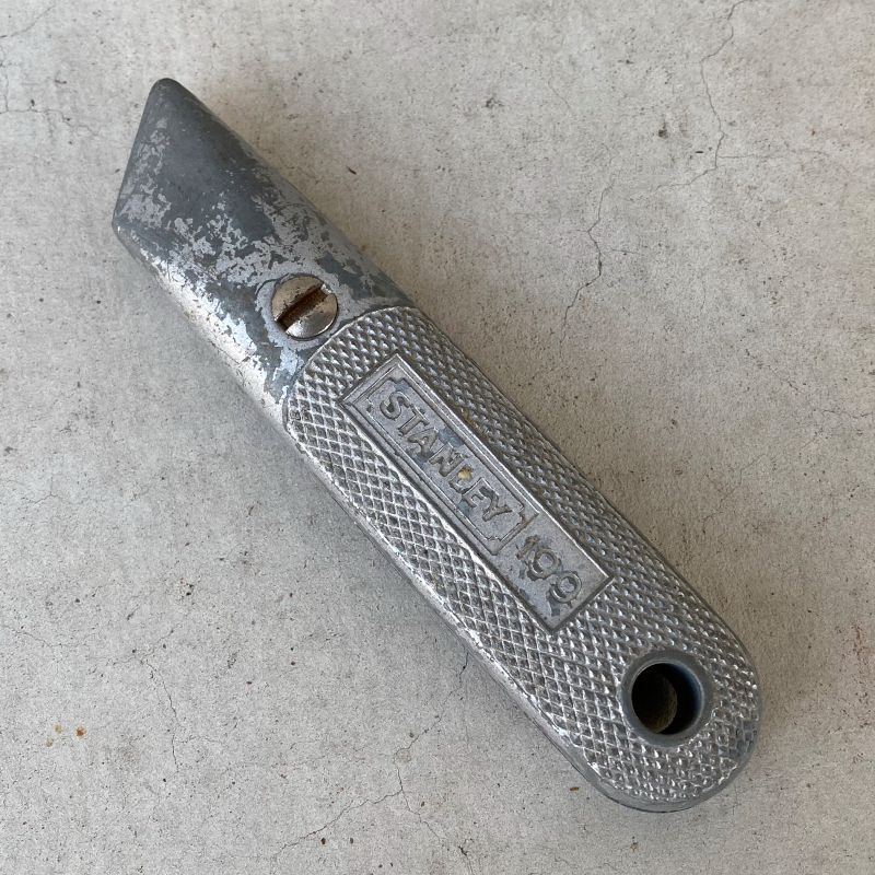 VINTAGE ANTIQUE CUTTER KNIFE STANLEY 199 ヴィンテージ アンティーク カッターナイフ スタンレー  インダストリアル ツール 工具 道具 イングランド (2) RUST LEATHER