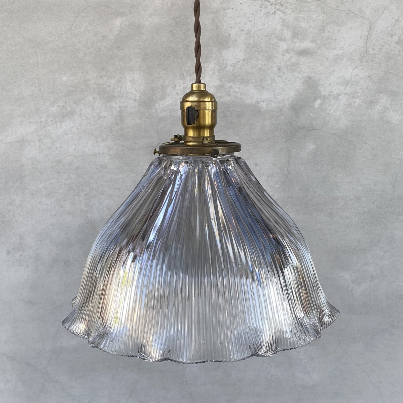 VINTAGE ANTIQUE HOLOPHANE LAMP ヴィンテージ アンティーク
