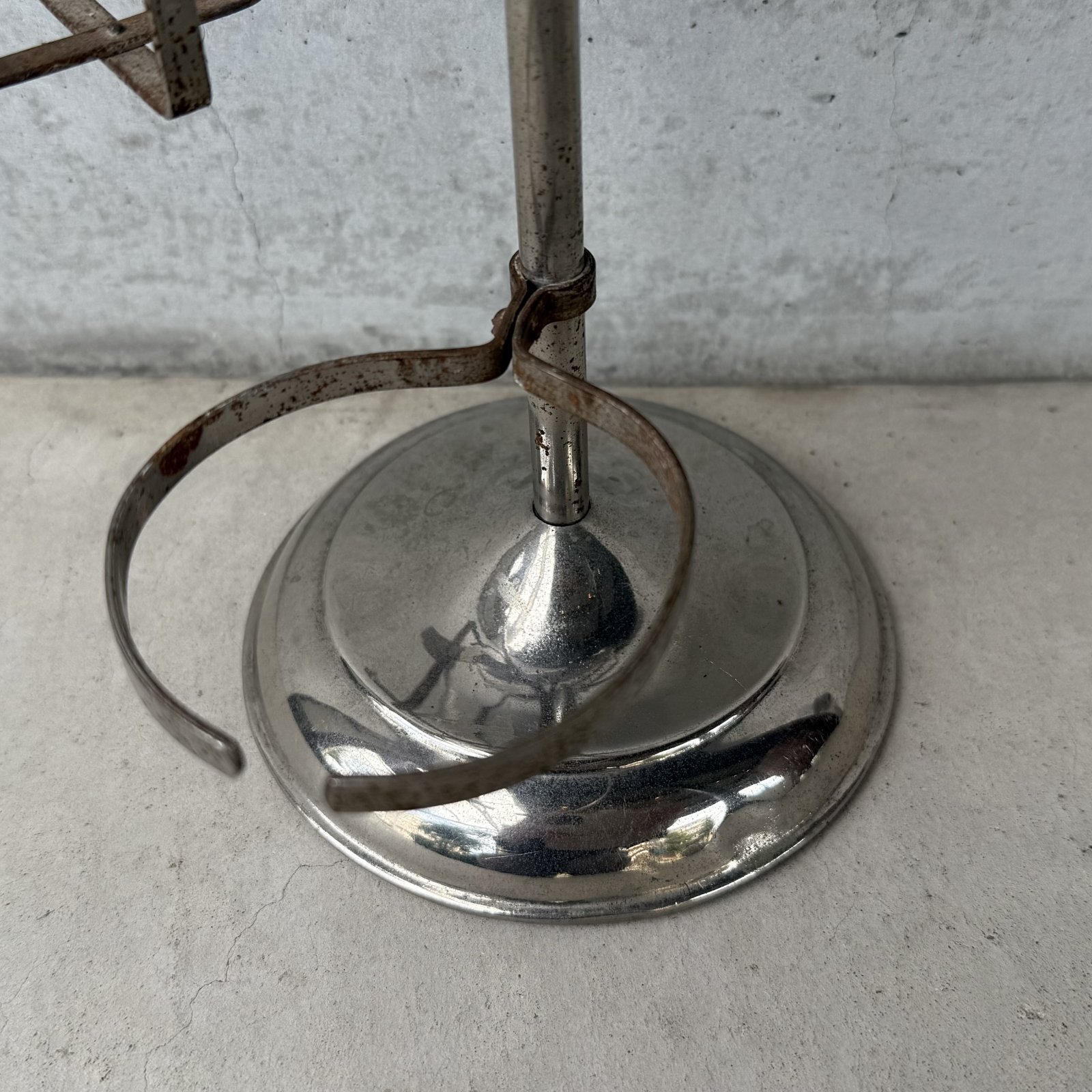 ビンテージ　昭和レトロ　シェービングスタンド　ミラー　鏡　床屋　シャビー VINTAGE ANTIQUE SHAVING MIRROR ヴィンテージ アンティーク