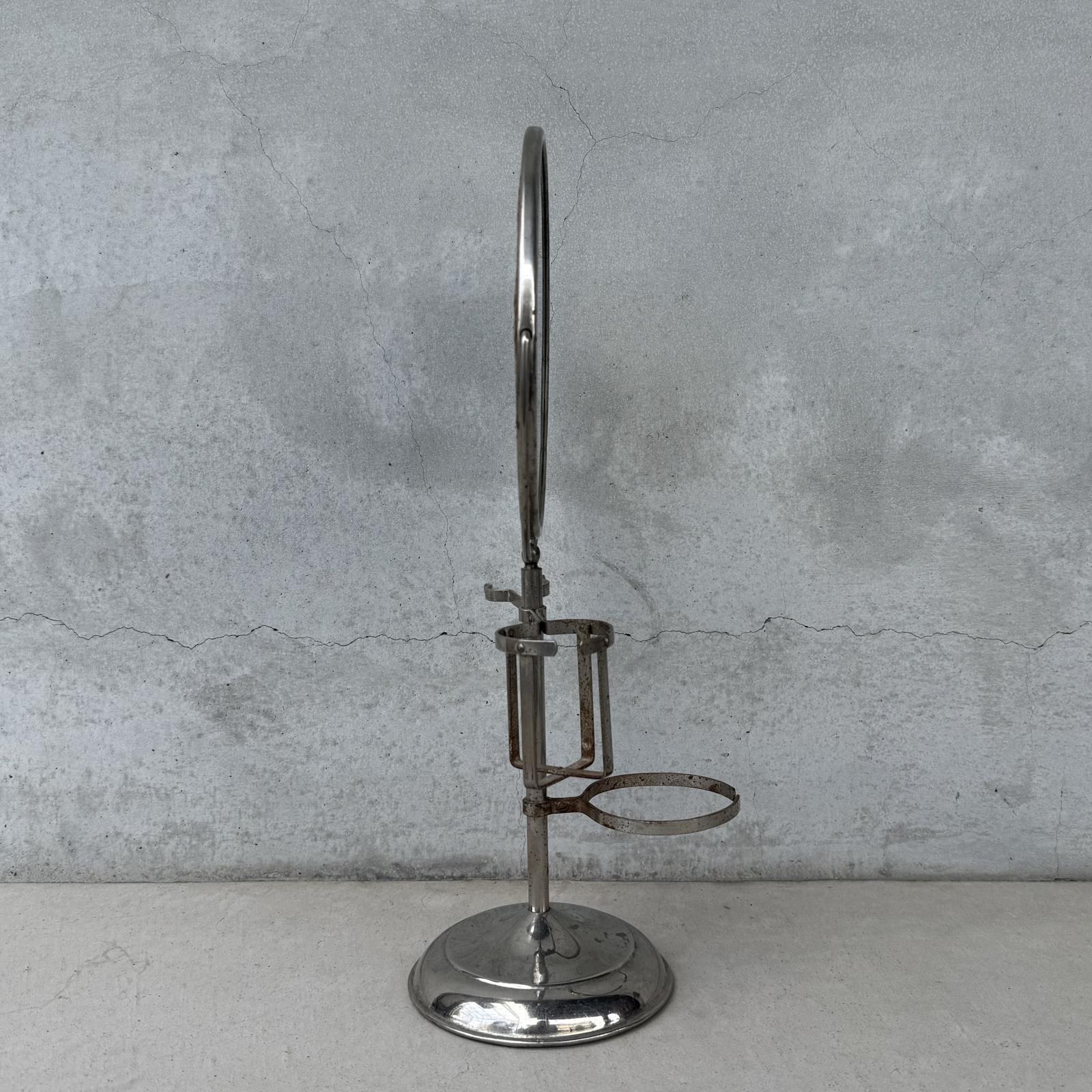 ビンテージ　昭和レトロ　シェービングスタンド　ミラー　鏡　床屋　シャビー VINTAGE ANTIQUE SHAVING MIRROR ヴィンテージ アンティーク